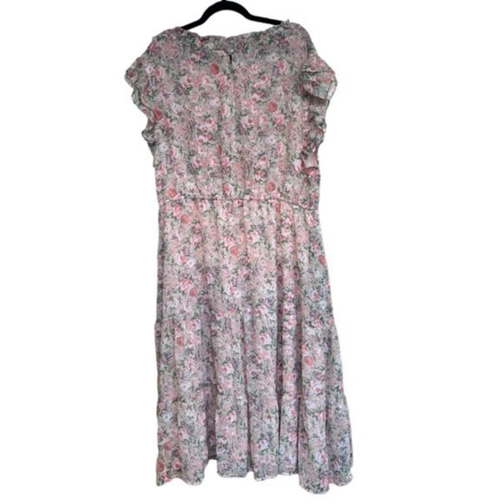 Hayden Pink Floral Midi Dress - Picture 2 of 6